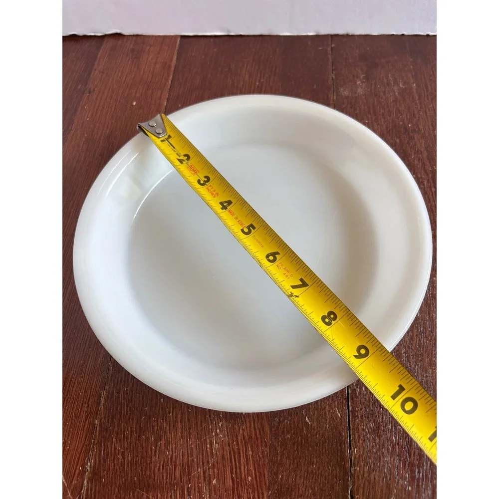 Vintage Glasbake Milk Glass Pie Plate 9.5 Inch Round Ovenware J-510 Made in USA